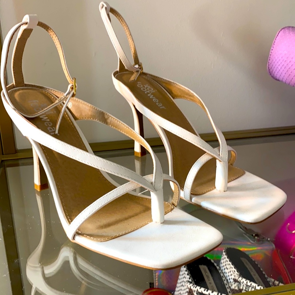 White sandals